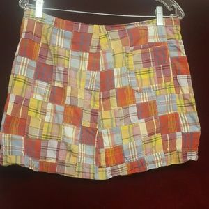 J.Crew multi-colored plaid skirt
